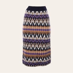 Anthropologie Saoirse Geometric Stripe Sweater Knit Pencil Skirt NWT XS Boho $98
